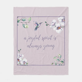 Hummingbird Orchids Roze Elegant Eenvoudig Fleece Deken