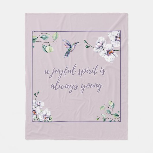 Hummingbird Orchids Roze Elegant Eenvoudig Fleece Deken (Voorkant)