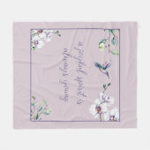 Hummingbird Orchids Roze Elegant Eenvoudig Fleece Deken (Voorkant (Horizontaal))