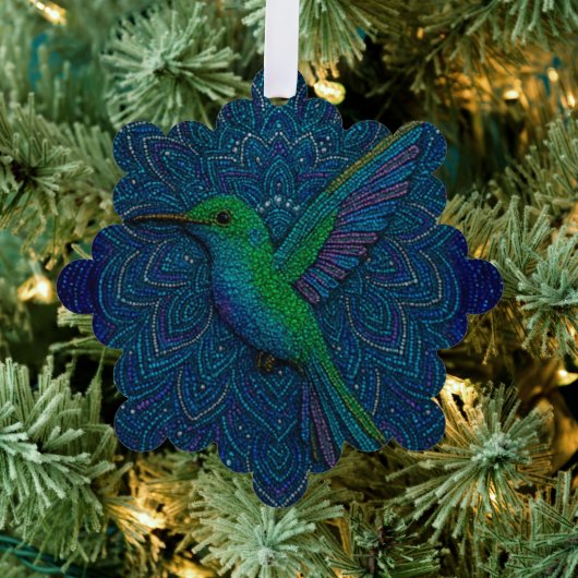 Hummingbird Ornament Kaart (Insitu (Drie))