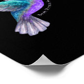 Hummingbird Paars Blue Ribbon Suicide Prevention Poster (Hoek)