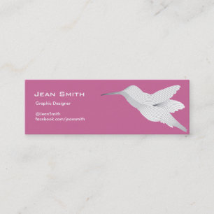 Hummingbird Paars Profile Card Mini Visitekaartje