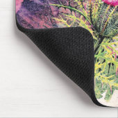 Hummingbird Paars Thistle Art Print Mousepad Muismat (Hoek)