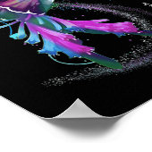 Hummingbird Paarse Ribbon Suicide Prevention Aware Poster (Hoek)