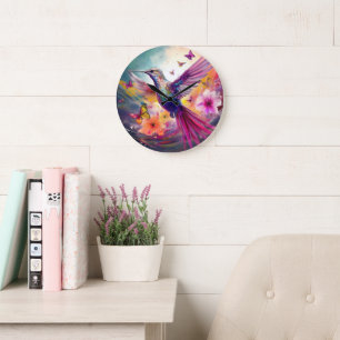 Hummingbird Paradise Roze en Paarse Grote Klok