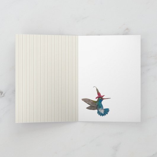 Hummingbird party card kaart (Binnen)