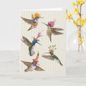 Hummingbird party card kaart (Gele Bloem)