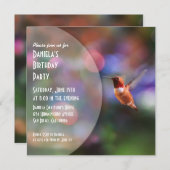 Hummingbird Party Invitations Kaart (Voorkant / Achterkant)