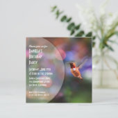 Hummingbird Party Invitations Kaart (Staand voorkant)