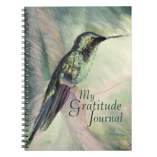 Hummingbird Pastel Fine Art Gratitude Journal Notitieboek (Voorkant)