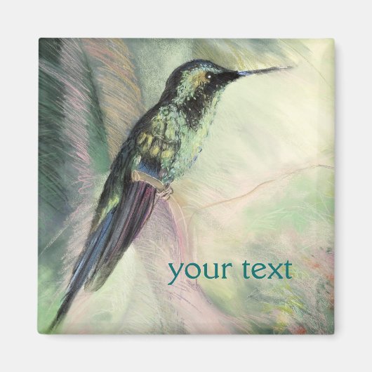 Hummingbird Pastel Fine Art Magneet (Voorkant)