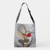 Hummingbird Pastel Grey Crossbody Tas (Achterkant)