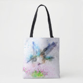 Hummingbird Pastel Kleur Canvas tas (Voorkant)