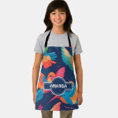 Hummingbird Pastel Kleurrijk Gepersonaliseerd Patr Schort (Insitu)