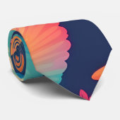 Hummingbird Pastel Kleurrijk Gepersonaliseerd Patr Stropdas (Opgerold)