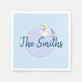 Hummingbird Patch over Polka Dots Servet