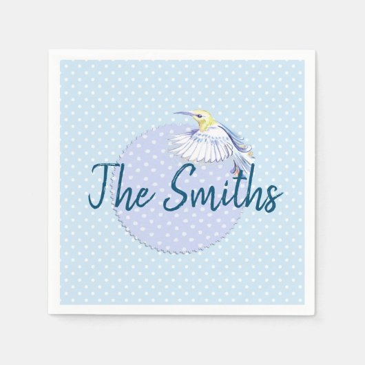 Hummingbird Patch over Polka Dots Servet (Voorkant)
