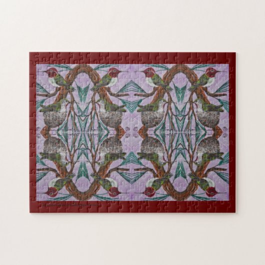 Hummingbird Pattern Puzzle Legpuzzel (Horizontaal)