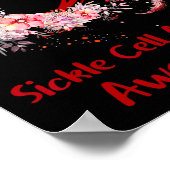 Hummingbird Peace Love Cure Sikkelcelanemie AWA Poster (Hoek)