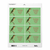 Hummingbird Perched Thunder_Cove Etiket (Full Sheet)