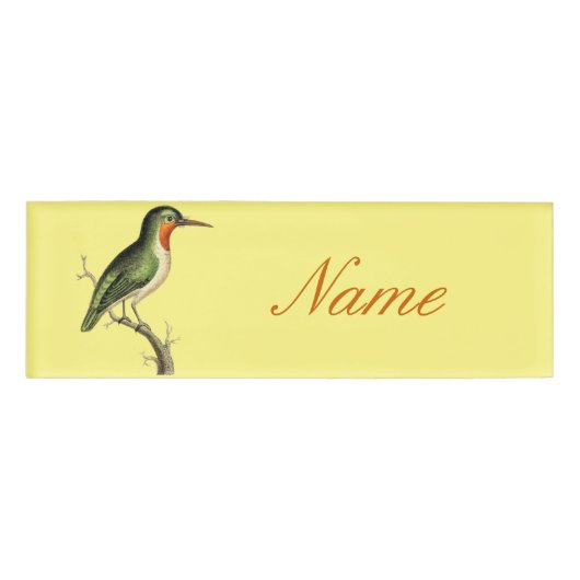 Hummingbird Perched Thunder_Cove Naambadge (Voorkant)