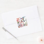 Hummingbird & Perfume Waterverf Bloemen Sticker (Envelop)