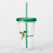 Hummingbird personaliseert reismok, bekerkoeler, acryl drinkbeker (Voorkant)
