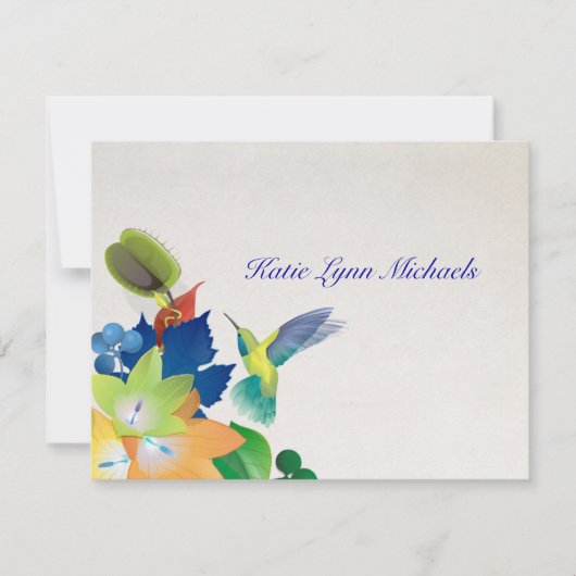 Hummingbird Personalized Notecard Notitiekaartje (Voorkant)