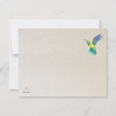 Hummingbird Personalized Notecard Notitiekaartje (Achterkant)