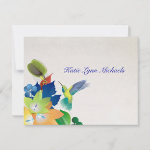 Hummingbird Personalized Notecard Notitiekaartje