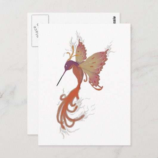 Hummingbird Phoenix Briefkaart (Voorkant / Achterkant)