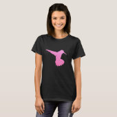 Hummingbird Pink  Bird T-shirt (Voorkant volledig)