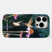 Hummingbird & Pink Coneflower iPhone 16 Pro Hoesje (Achterkant (horizontaal))