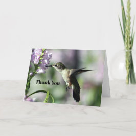 Hummingbird Pink Floral Wildlife Foto Bedankkaart