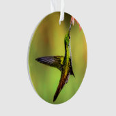 Hummingbird Pink Flower Bird Ornament (voorkant)