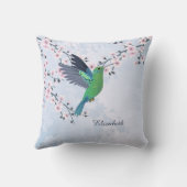 Hummingbird Pink Girly Shiny  Kussen (Achterkant)