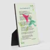 Hummingbird Plaque Fotoplaat (Zijkant)