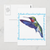 Hummingbird Poem Briefkaart (Voorkant / Achterkant)