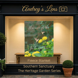 Hummingbird Pollinator Floral Fleece Deken