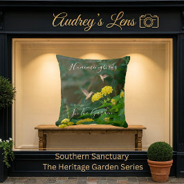 Hummingbird Pollinator Floral Kussen