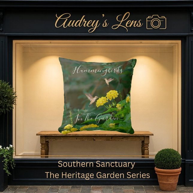 Hummingbird Pollinator Floral Kussen (Creator heeft geüpload)