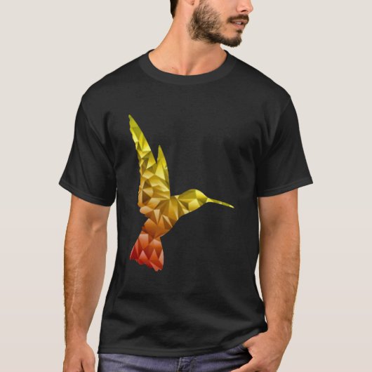 Hummingbird polygonal symbol t-shirt (Voorkant)