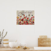 Hummingbird Pray Wait Trust Housewarming Gifts Poster (Keuken)
