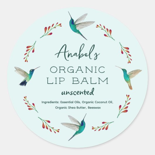 Hummingbird Product Label (Voorkant)