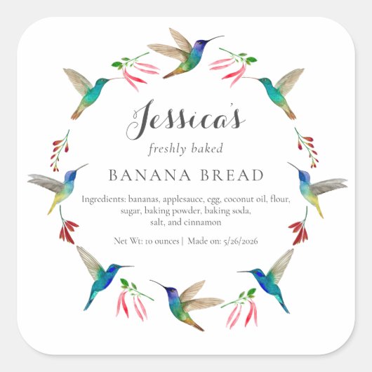 Hummingbird Product Label (Voorkant)