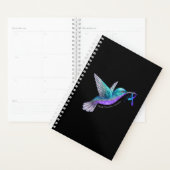 Hummingbird Purple Blue Ribbon Suicide Prevention Planner (Display)