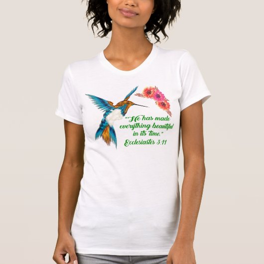 Hummingbird Quotes T-shirt (Voorkant)