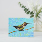 Hummingbird Ready to Fly Painting Briefkaart (Staand voorkant)