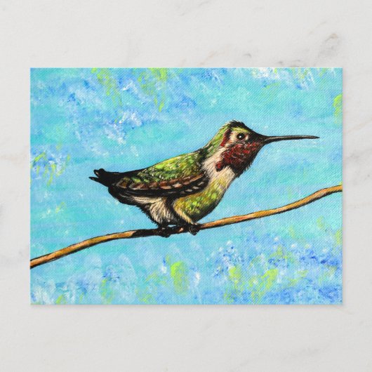 Hummingbird Ready to Fly Painting Briefkaart (Voorkant)