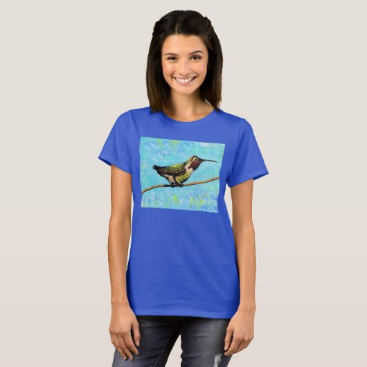 Hummingbird Ready to Fly Painting T-shirt (Voorkant volledig)
